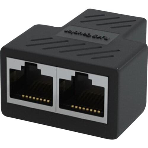 1PCS RJ45 1 to 2 Ways Female Splitter Connector Adapter LAN Ethernet Network