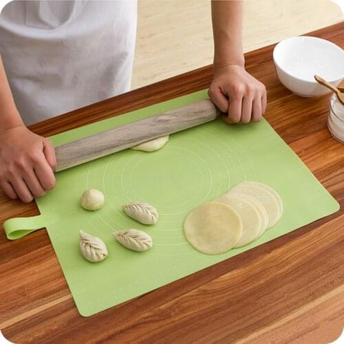 1pc Silicone Kneading Pad With Scale Sheet Rolling Pins Baking Utensils Roller Kitchen