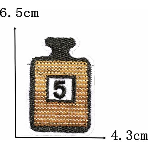 10 Pieces/set 5 Perfume Bottle Sequined Patches for Clothes Jeans jeacket Iron on Embroidered Patch DIY Appliqued Badge Parches