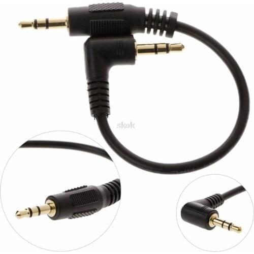 10cm Auto Car Right Angle Male To Male 3.5mm Aux Jack Speaker Audio Cable Adapter Au13 19 Droship