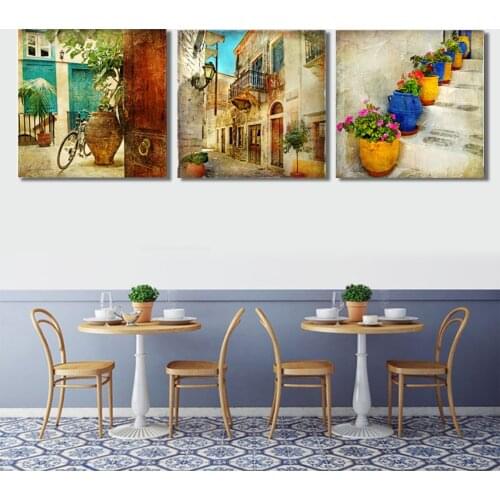 3 panels canvas paintings gardening picture home decoration wall art pictures for liveing restrant no frame