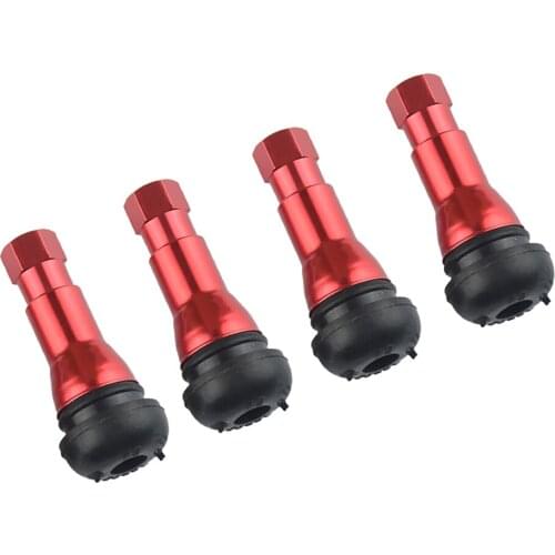 4pcs Red TR413 Wheel Rim Tire Valve Stem Car Truck Motorcycle