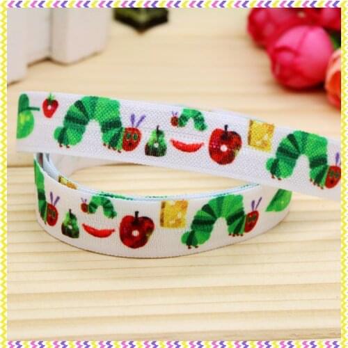 5/8'' Free shipping Fold Elastic FOE printed headband headwear hairband diy decoration wholesale OEM P4534