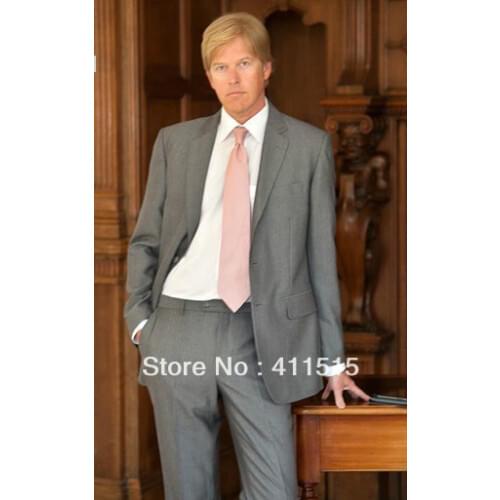 FREE shipping!men Wedding groom wear dress/custom man cheap for tuxedo/men suit/top sell gray Groom Tuxedos Notch Lapel Groom