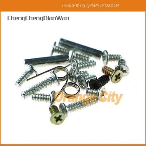 ChengChengDianWan 3pcs Brand New Screws + L R Springs + Strut Small Metal Fittings Full Set for Nintendo DS NDS Lite NDS