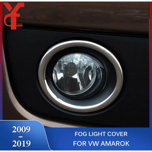 ABS Chrome Black Fog Lights Cover For Vw Amarok 2009 2010 2011 2012 2013 2014 2015 2016 2017 2018 2019