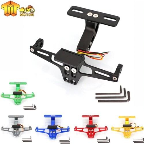 Motorcycle Rear License Plate Mount Holder and Turn Signal Light For Honda For Kawasaki Z750 Z800 For YAMAHA MT07 MT09 MT10 R15
