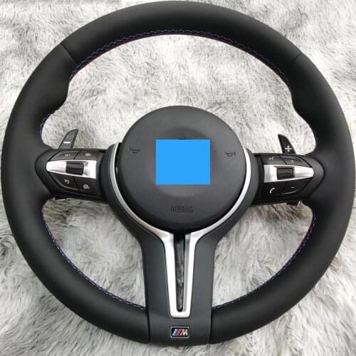 For BMW M5 M3 2010-2017 Theather Steering Wheel Suit for M3 5 6 7 F01 F02 F10 F18 series without Heating + Vibro