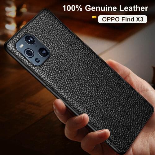 For OPPO Find X3 Case Find X3 Pro phone case Luxury Genuine Leather Case Soft Bumper Case For OPPO Find X3 Pro Case Back Cover
