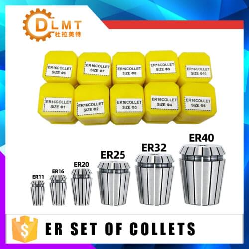 15pcs/set ER11 1-7MM Spring Collet High Precision Collet Set For CNC Engraving Machine Lathe Mill Tool