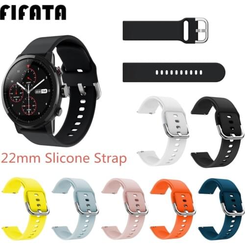FIFATA Silicone Wristband For Huami Amazfit Stratos/Stratos2 Huawei Watch GT Replacement Strap Band Accessories 22mm Strap Band