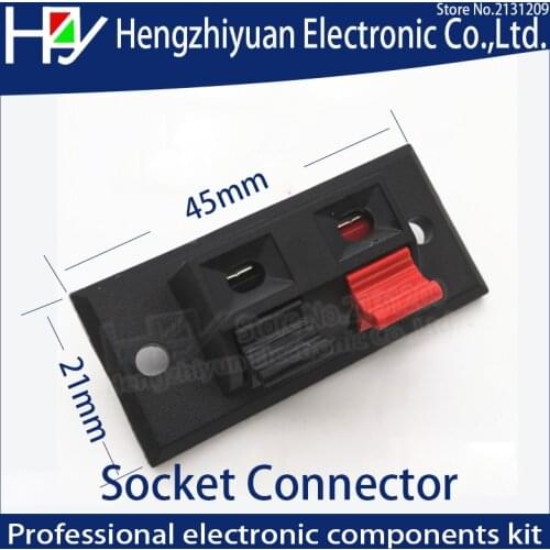 Hzy 5Pcs 2 Positions Connector Terminal Push in Jack Spring Load Audio Speaker Terminals Aging test clip 2 butterfly test clips