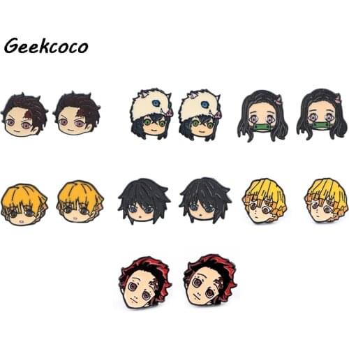 J2623 Anime Alloy Pierce Stud Earrings Women Fashion Kids Stainless Steel Earrings Charm Jewelry Gifts