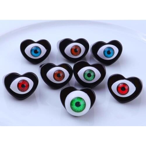 Korea Funny Colorful Eye Resin Rings For Women Men Vintage Geometric Big Acrylic Heart Finger Rings Fashion Party Jewelry Gifts