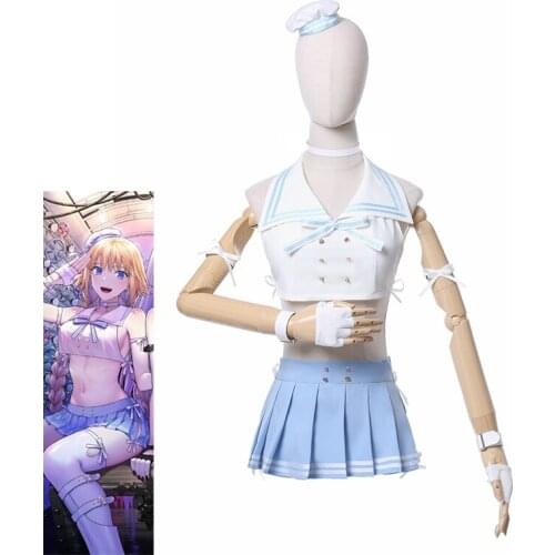 Game FGO Black White Alter Cosplay Costumes Fate Grand Order Full Sets Uniforms Women Girls Sexy Halloween Carnival Top Skirts