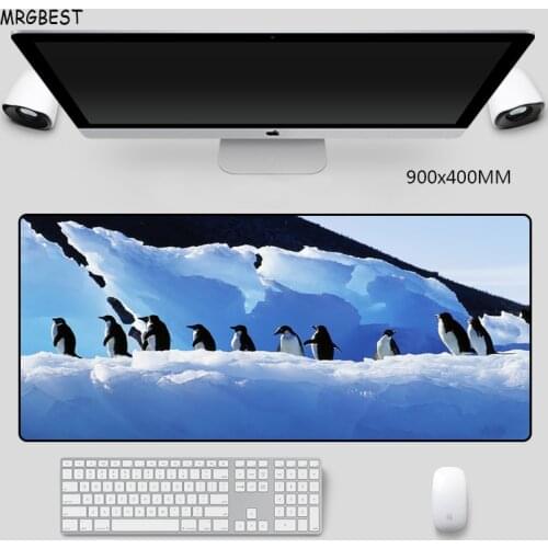 MRGBEST Mouse-Pad Large XXL Cute Penguins Pattern Non-slip Locking Edge Nature Softy Rubber Mats PC Laptop Desk Mat for Children