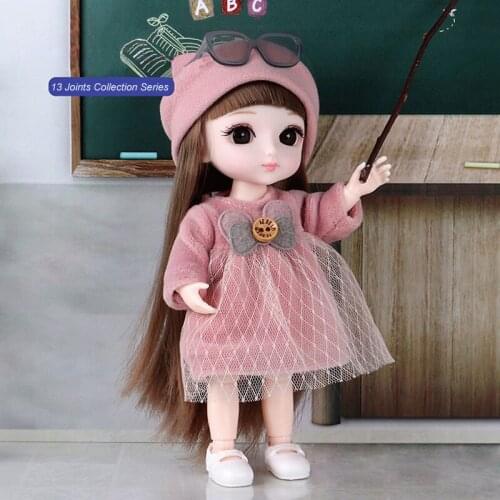 Fashion Hot Sale 13 Moveable Jointed 16Cm Cute Dressing Exquisite Doll Set Movable Joint GirlS Home Toys Gift Decorative Toys