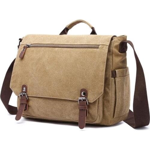 Fashion Classic Casual Canvas Bag Large Capacity Business Briefcase Computer Bag Handbag High-Quality Shoulder Bag Messenger Bag