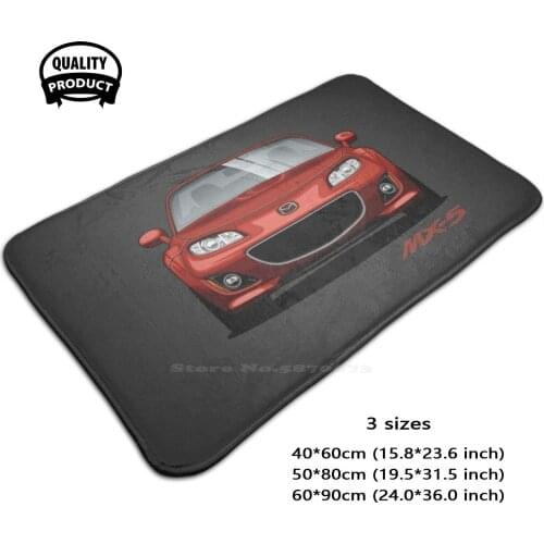 Cartoon Mx - 5 Miata Nc Comfortable Door Mat Rug Carpet Foot Pad Modern Concept Mockup Style Engine Fast Road Drive Sport Sign