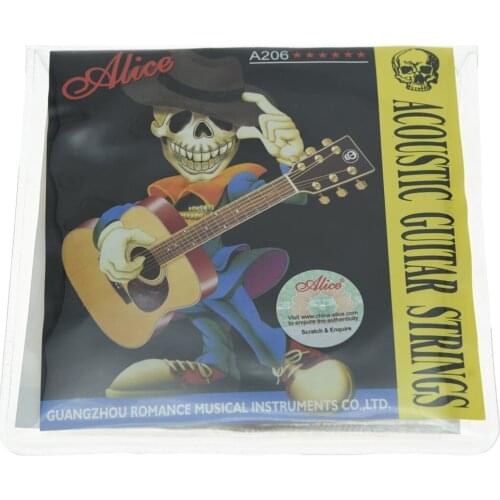 Set of Alice Stainless Steel Folk Acoustic Guitar String Super Light Stings 1st-6th (.011-.052)