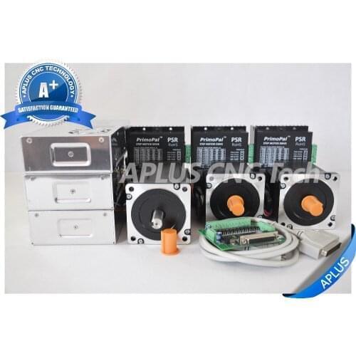 3-Axis Keyway Shaft Kits, 2 PCS NEMA 34 920oz-in & 1 PC NEMA 34 1696oz-in Stepper Motors & Drivers & Power Supplies