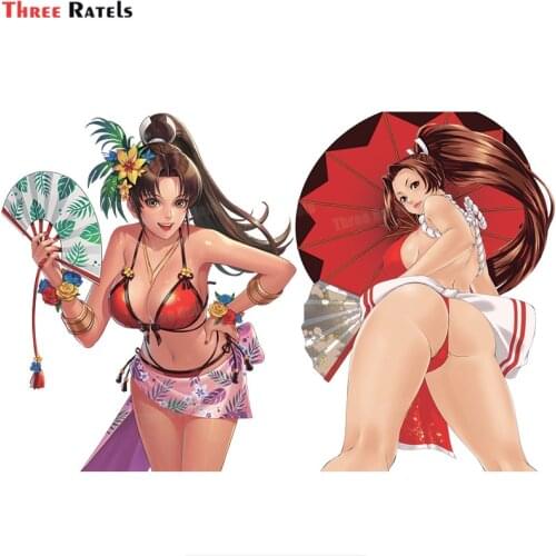 Three Ratels A394 Shiranui Mai Fight Stickers For Jeep Window Car-Body Decoration Decal Vinyl Materal Anti Scratch Film