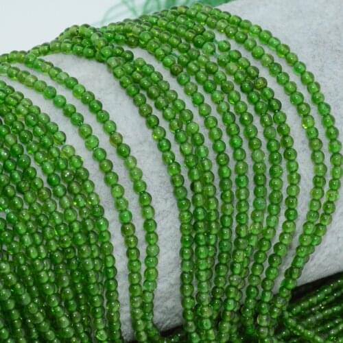 Natural Clean Chrome Diopside Small Round Beads 2.3mm