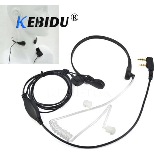Kebidu Throat Microphone Throat Vibration Headset Headphone Earphone for BaoFeng UV-5R UV-B5 UV-B6 BF-888S TG-UV2 Walkie Talkie