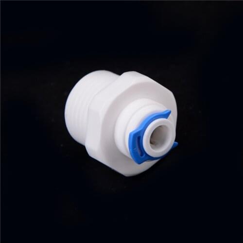 New 1PCS 1/2'' Thread Male to 1/4'' Push-in Fit Tube Quick Connect RO Water Quick Connect
