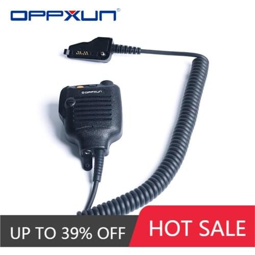 OPPXUN PTT Handheld Microphone Shoulder Speaker Mic for Kenwood TK280 TK2140 TK385 TK3140 Walkie Talkie Two Way Radio