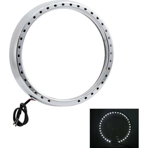 Motorcycle 7" Headlight Trim Ring Light For Harley Touring Road King Street Glide Electra Glide