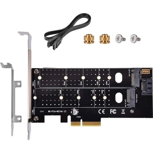 M.2 NVME & M.2 NGFF to PCIe 3.0 X4 Adapter, M.2 NVME & M.2 NGFF SSD to PCI-E 3.0 x 4 Host Controller Expansion Card