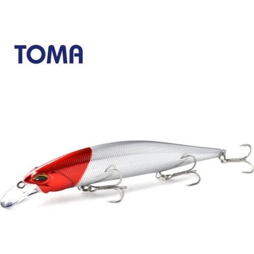 TOMA Suspend Minnow Wobbler Fishing Lure 120mm 19g Floating Long Cast Crankbait ABS Hard Lure Sea Bass Bait Fishing Tackle