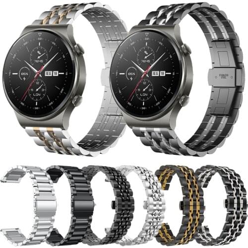 Stainless Steel Strap for Huawei Watch Gt2 Pro/porsche Metal Accessories Band for Huawei Watch Gt2 Pro/porsche Butterfly Buckle
