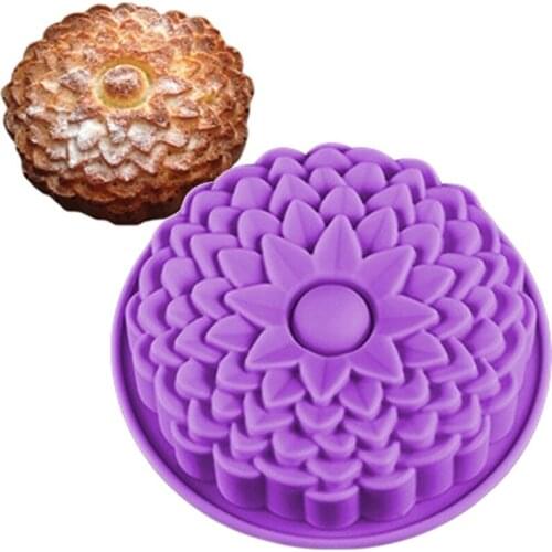 8.6" 3D Sunflower Shape Silicone Mold Fondant Chocolate Pan Bread Cookie Baking Cake Moulds Tools Cake Mould Kitchen Baking Tool