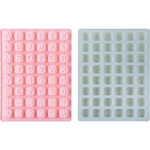 48 Letters Of The Alphabet Silicone Chocolate Molds, Handmade Diy Ice Lattice Mold Handmade Soap Mold Dropshipping