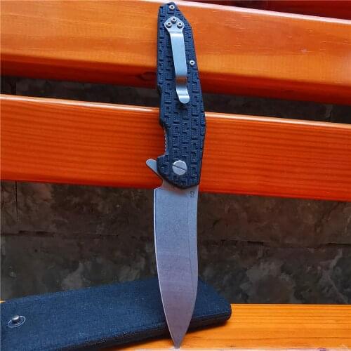 Folding Knife, D2 High-quality Knife, with G10 Handle, Ball Bearing Outdoor Hunting Knife, Easy To Open and Close with One Hand
