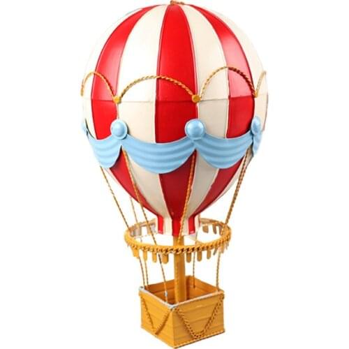 Modern Iron Hot Air Balloon Wall Decoration Accessories Rainbow Lantern 1Pc Hanging Craft Home Living Room