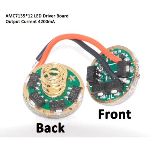 10W T6 U2 U3 XML2 XPL V3 V2 LED Flashlight 3.7v~4.2v AMC7135x8 7135x10 7135*12 Driver Board Circuit board 5mode 3mode 1mode 17mm