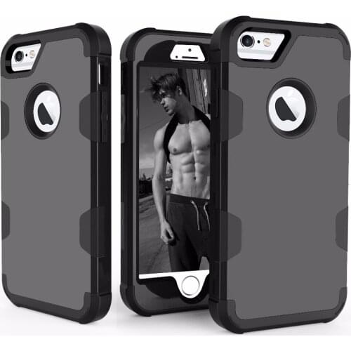 R-JUST Shockproof Hybrid PC Hard Case For iPhone 6 Armor Soft Silicone Back Cover For iPhone 6s Phone Cases