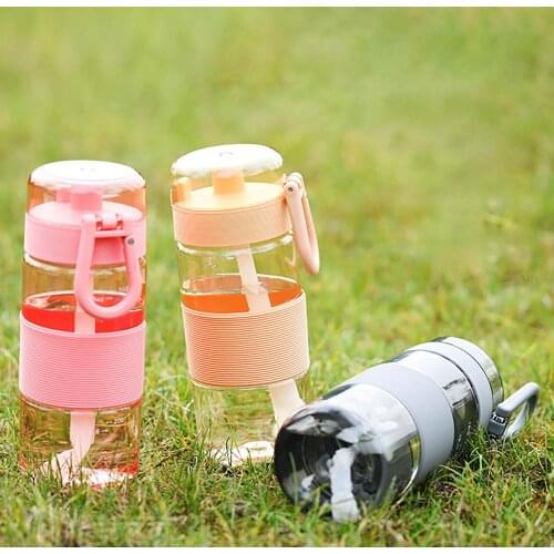 Outdoor Water Bottle With Straw For Adult Kids Sports Bottles Eco-friendly With Lid Hiking Camping Plastic BPA Free