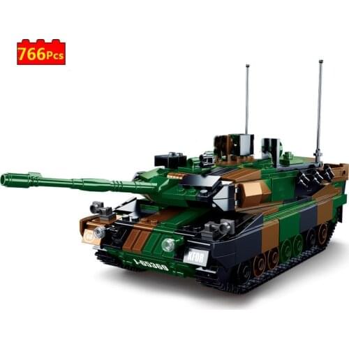 Military Series 2-in-1 main battle tank half-track armored vehicle soldier Figures DIY Model Building Blocks Bricks Toys Gifts