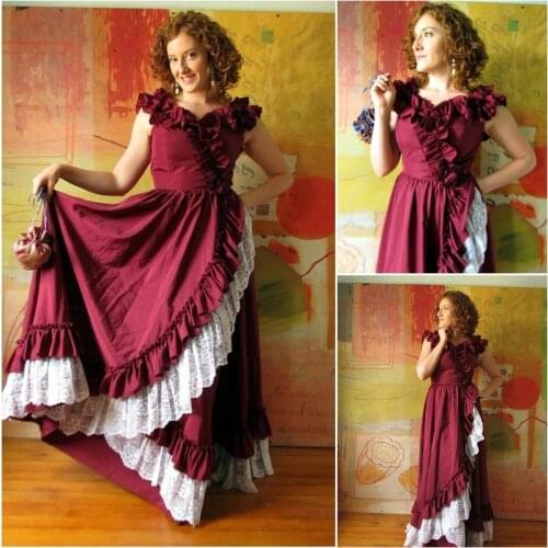 SC-360 Victorian Gothic/Vintage Dress Halloween Theater Movie loose dresses Prairie Chic dress Custom made