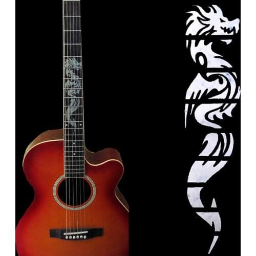 1 Pcs Dragon Fret Markers Inlay Stickers Decals Guitar White Silver FOR Electric Guitar Acoustic Guitar Accessories