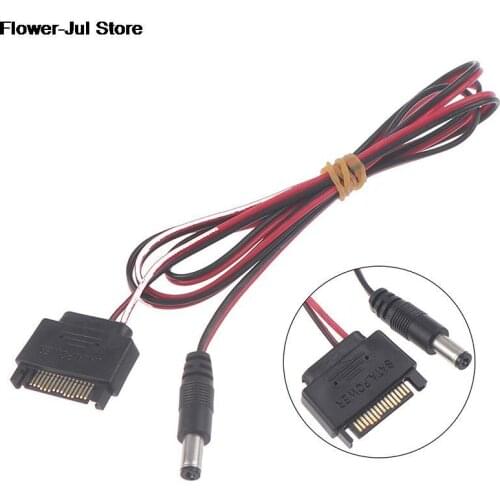1Pc DC Cable SATA Male To DC 5.5*2.5mm 12V Power Supply SATA to DC Cable 100cm