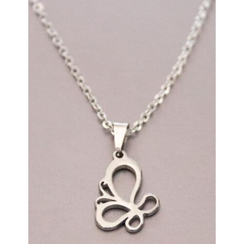 1pc Tiny Butterfly Branch Stainless Steel Necklace Fashion Cute Insect Bugs Pendants Necklaces Women Kids Gift Jewelry