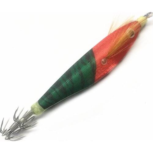 10Pcs New Shrimp Fishing Lures Squid Hook Artificial Wooden Octopus Cuttlefish Shrimp Lure