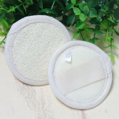 100pcs Loofah Exfoliation Luffa Facial Skin Disc Round circle hemp towel bath towel