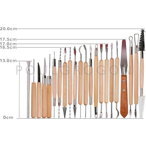 27 piece set of silica gel pen marking pen soft pottery clay pottery tool carving set