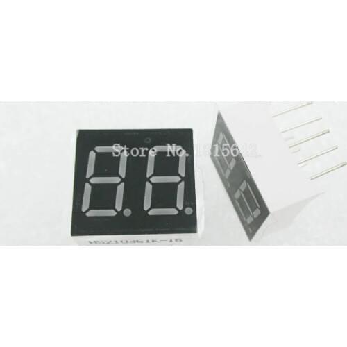 5PCS/LOT 2bit 2 bit Common Cathode Digital Tube 0.36" 0.36 inch Red LED Digit 7 Segment